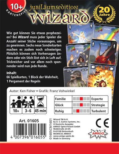 Wizard Amigo jubileumi kiadás 2016 borító hátulról